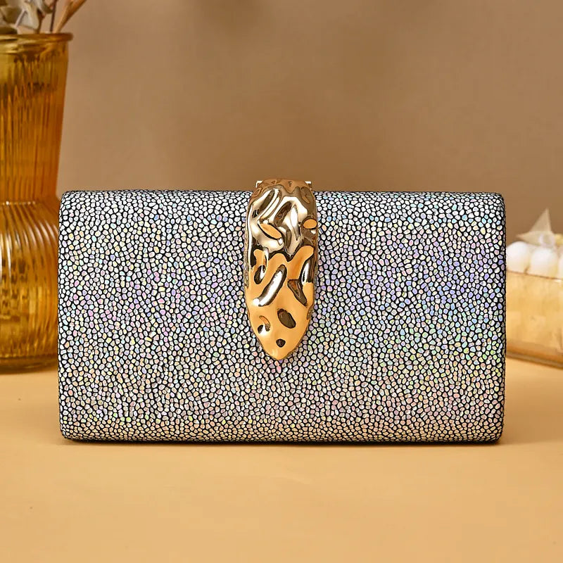 Fashionable Wedding Party Clutch Bag for Women Ladies Small Square Handbag Long Evening Dress Bag Simple Elegant Design