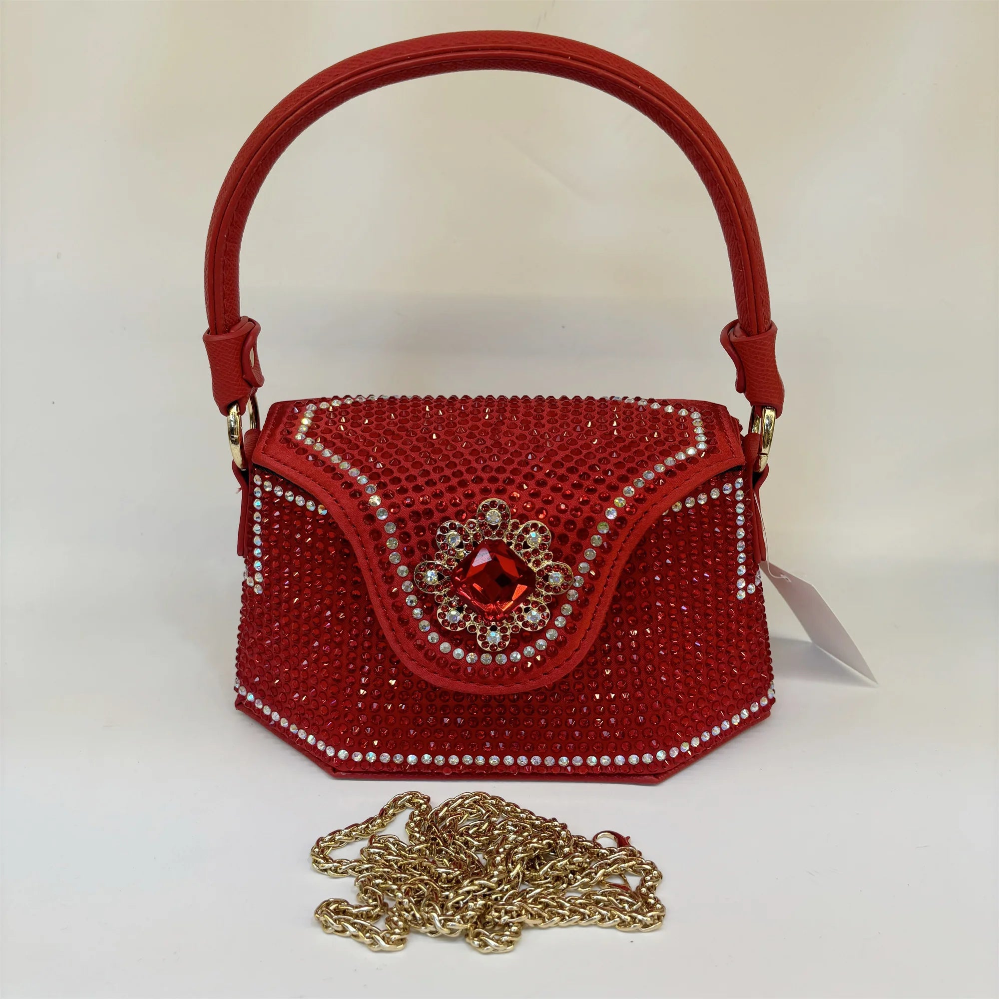 2025 Fashion Luxury Rhinestone Diamonds Shoulder Handbags For Women Thick Chain Crossbody Bag Ladies Handbag F5-823-5