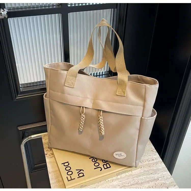 Tote Bags Japanese City Tote Bag Large Fashion College Female Shoulder University Designer Oxford Women Shopping Korean Popular