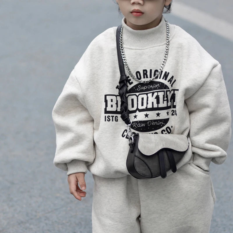 New Children's Mini Crossbody Bag Fashion Classic Saddle Bag Versatile Casual Girl's Shoulder Bag