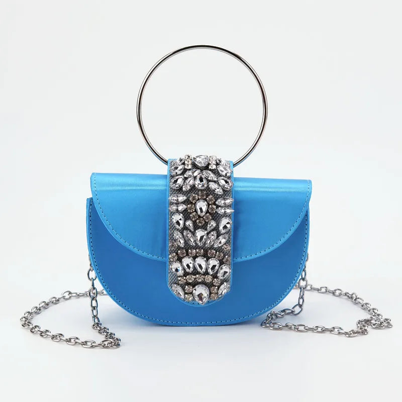 Women Luxury Evening Bags Shiny Rhinestone Clutch Money Purses Fashion Shoulder Bag Handbag Wedding Party Dinner Bag