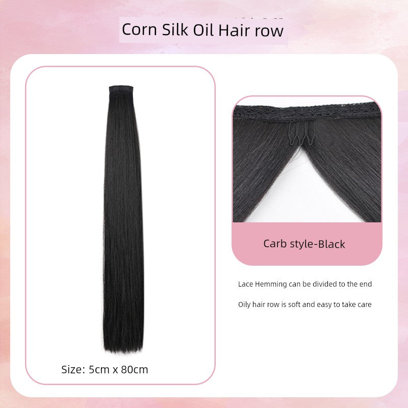 Han Dynasty Micro Oil Hair Pack Wig Set Additional Hair Volume Ancient Costume Style Winding Ring Vertical Ring Modeling Makeup Artist Special Straight Hair Piece