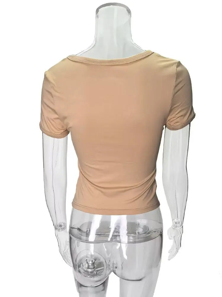 Women's T-shirt Top Summer Slim Fashion Short Sleeve Tshirt For Women Funny T Shirts Shirts Y2k Tops Camisetas De Manga Corta