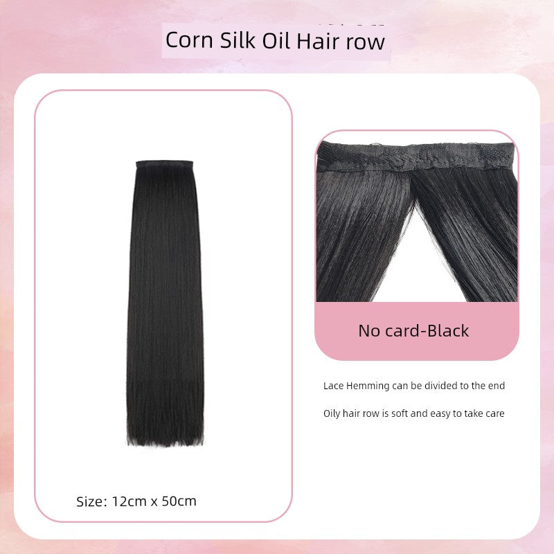 Han Dynasty Micro Oil Hair Pack Wig Set Additional Hair Volume Ancient Costume Style Winding Ring Vertical Ring Modeling Makeup Artist Special Straight Hair Piece