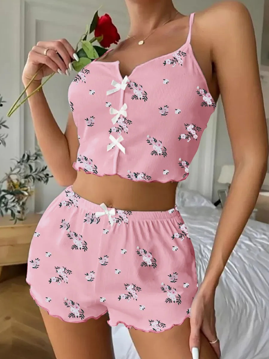 Floral Print Pajama Set