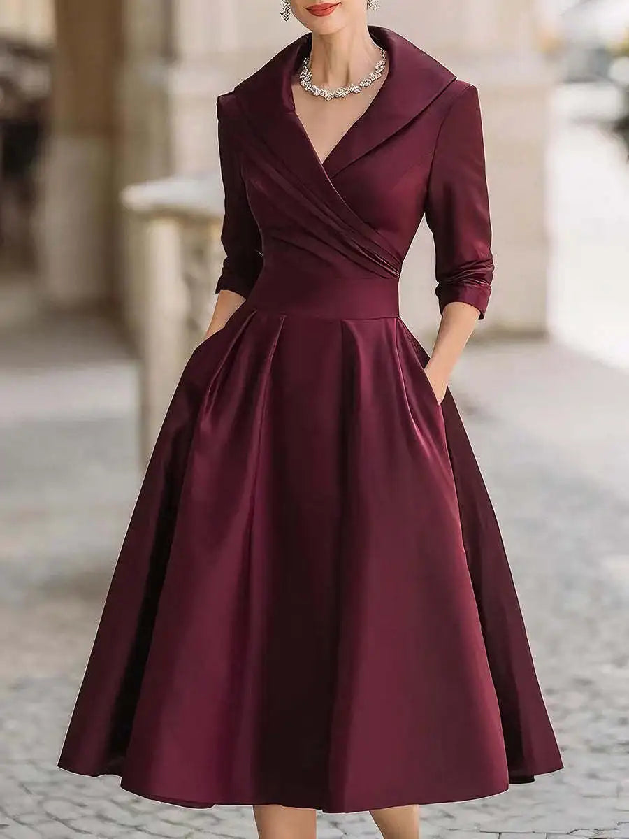 2025 New Women's Bodycon Dress Elegant Belted Midi Dress for Wedding Guest Office Formal Dress