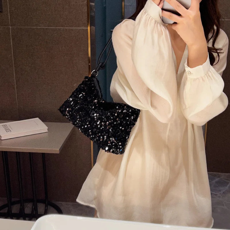 Hand Bag for Wedding Party Banquet Bag Clutch Bag Lady Sequin Luxury Party Evening Bag Fashion Wedding Bridal Dress Underarm Bag