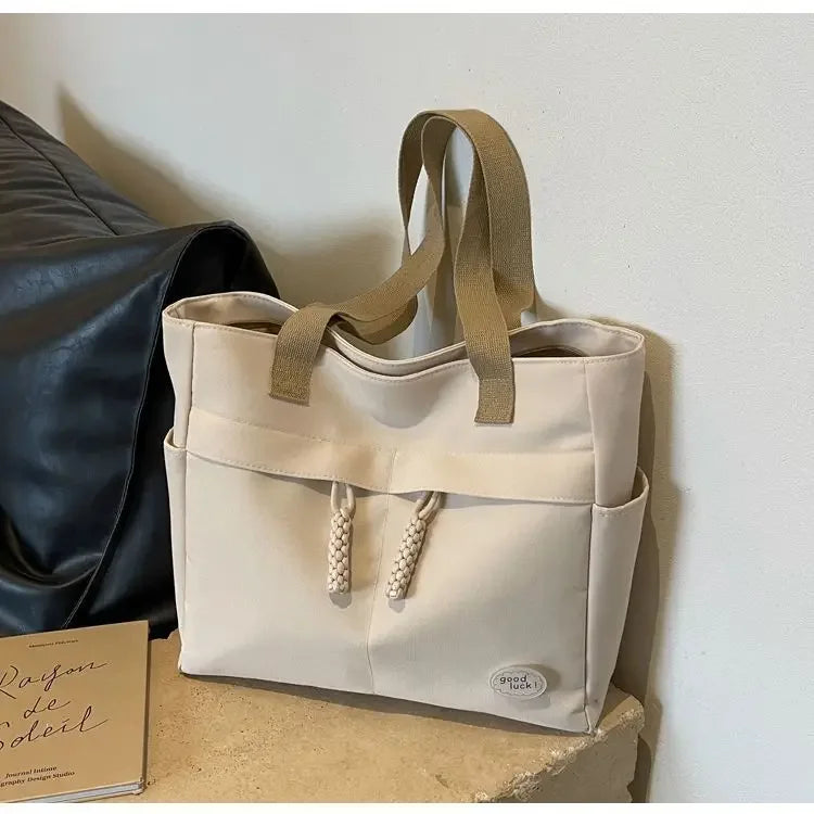 Tote Bags Japanese City Tote Bag Large Fashion College Female Shoulder University Designer Oxford Women Shopping Korean Popular