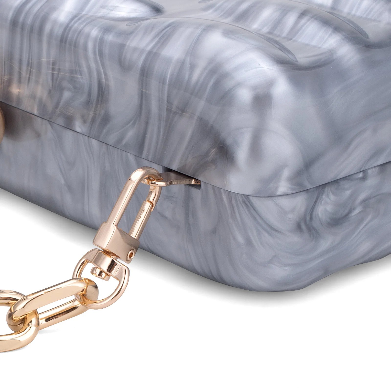 Luxury Evening Bag For Women Elegant Acrylic Hard Surface Ladies Clutch 5 Color Hangbag Party Wedding Shoulder Bags 2024 Fashion