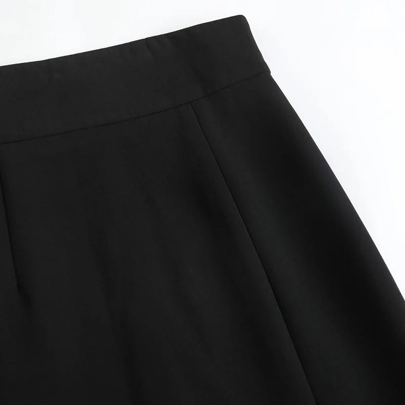 ZUZK Slit Hem Bodycon Skirt Women Elegant  High Waist Slim Skirt Spring Autumn Office Lady Mid-long Work Pencil Skirt