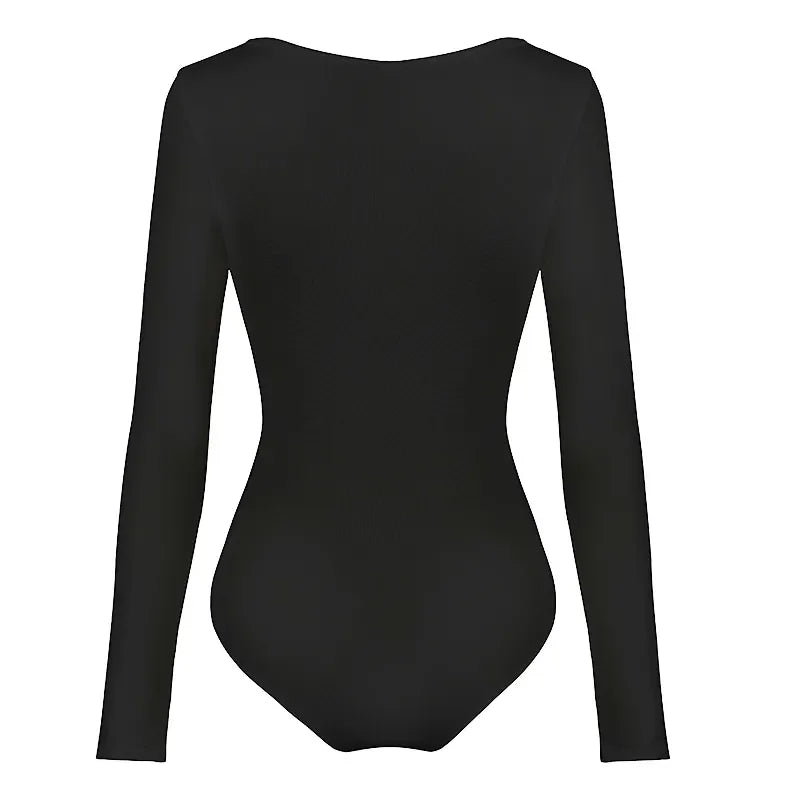 Sexy Bodysuits Shapeswear for women V-Neck Long Sleeve Tummy Control Slimming Abdomen Corset