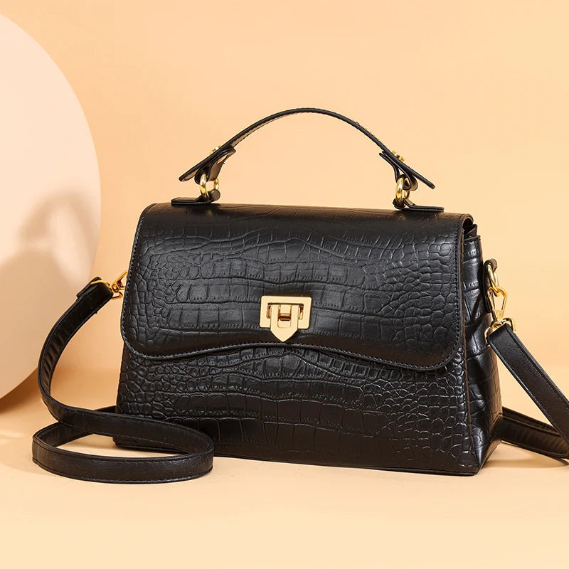 Luxury 100% Genuine Leather Tote Bag Women Brand High Quality Solid color Cow Leather handbag Female Shoulder Crossbody Bags