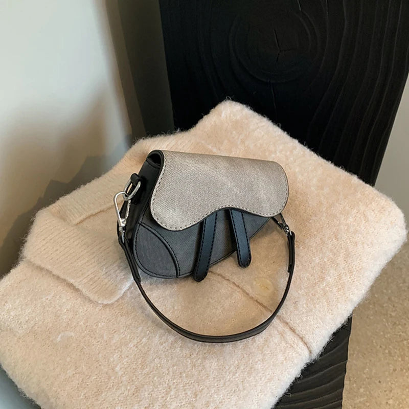 New Children's Mini Crossbody Bag Fashion Classic Saddle Bag Versatile Casual Girl's Shoulder Bag