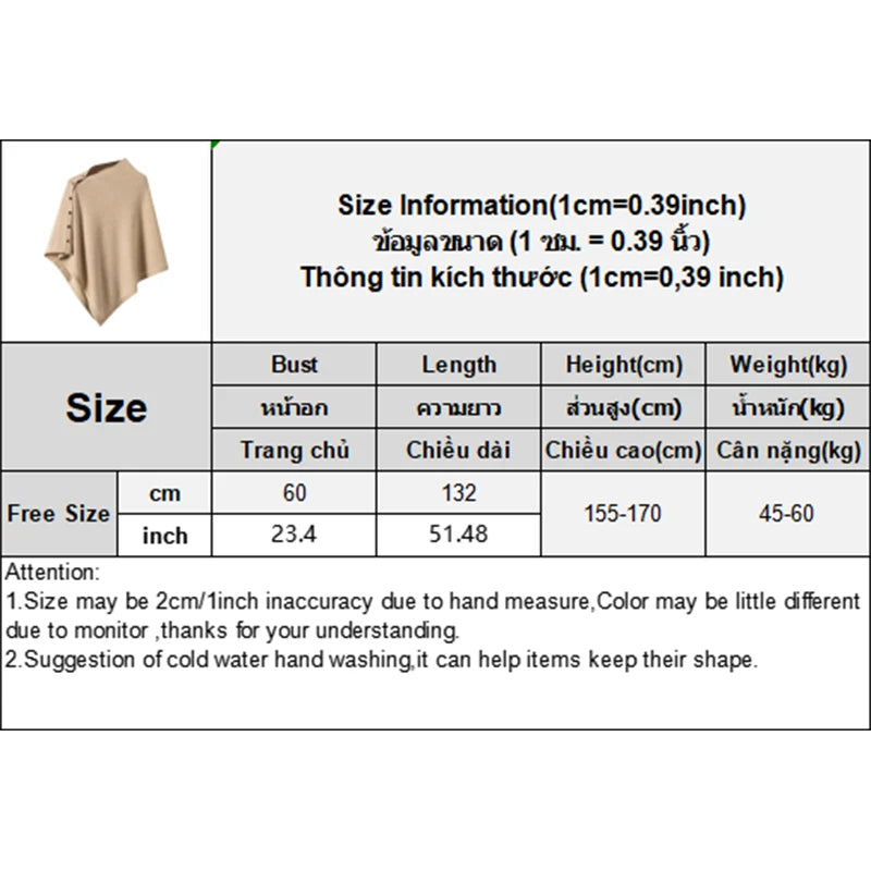 Women's High-End Outerwear Shawl Fashionable Scarf Warm Cloak Knitted Coat Autumn And Winter