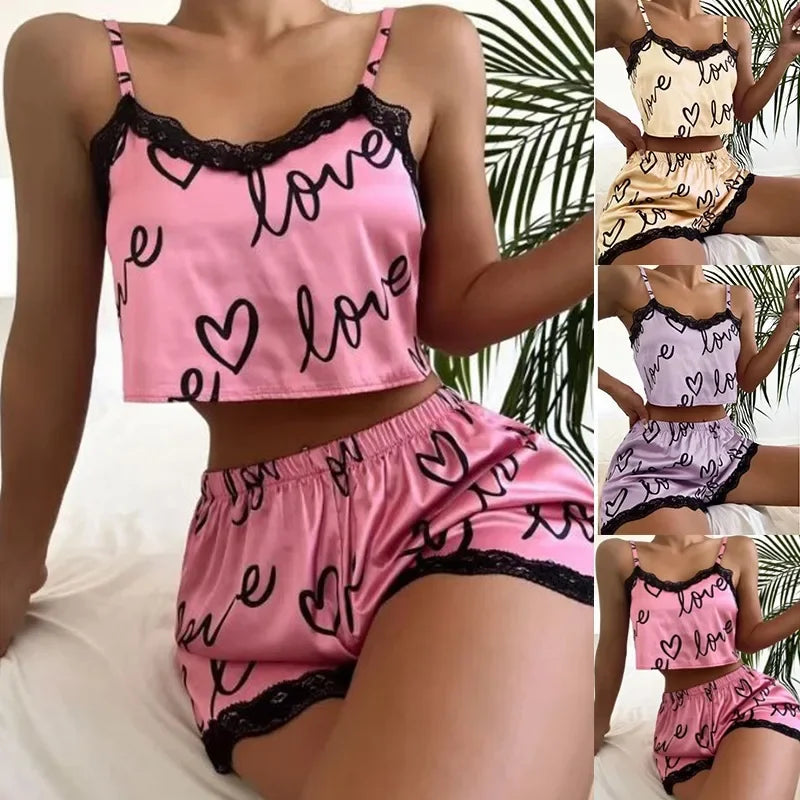 Print Pajama Short Set