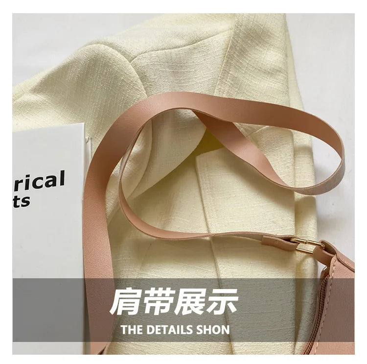 Women's Handbags Retro Solid Color PU Leather Shoulder Underarm Bag Fashion Casual Hobos Purses and Handbag Ladies Hand Bags