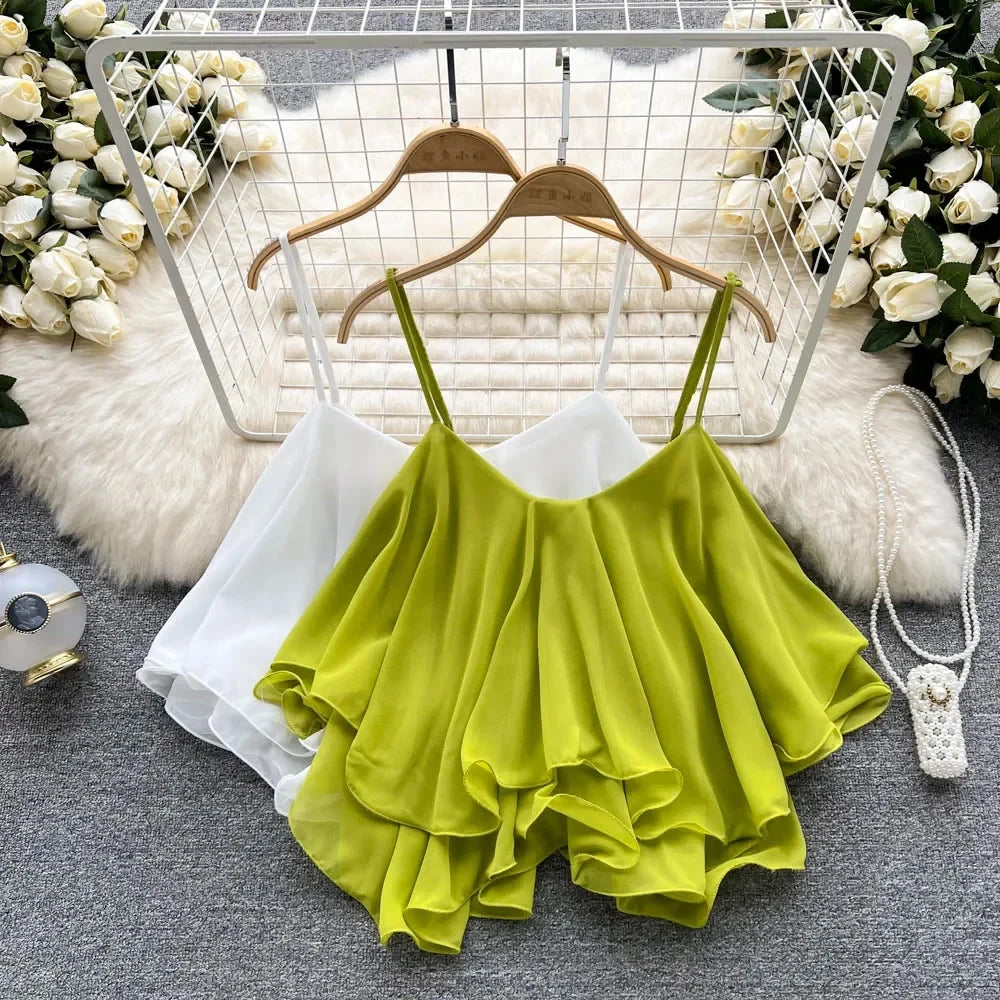 Ruffled Crop Cami