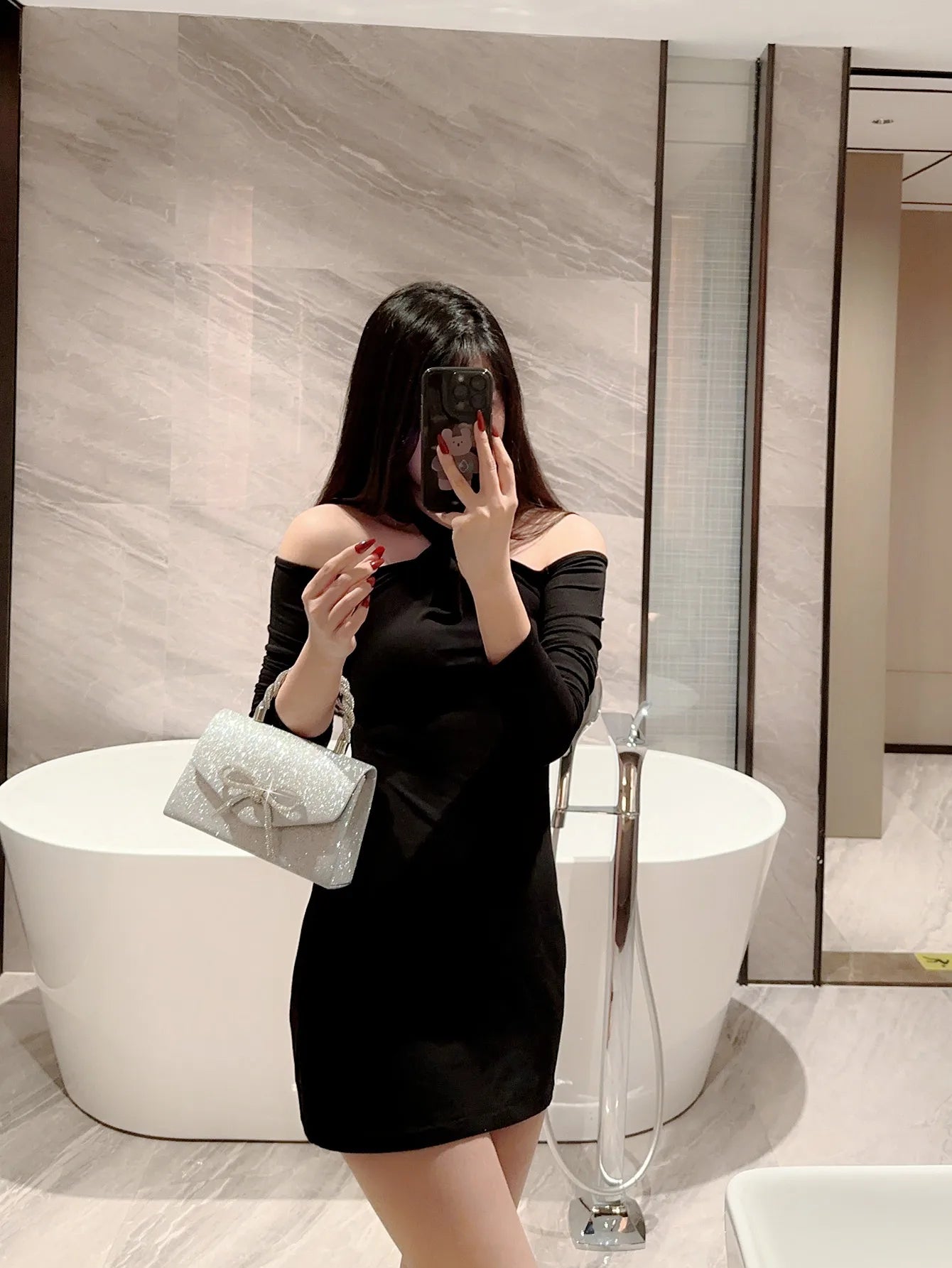 Evening Bag Dress Versatile European and American Clutch Bag Crossbody Celebrity Fashion Diamond Bow Chain Bag