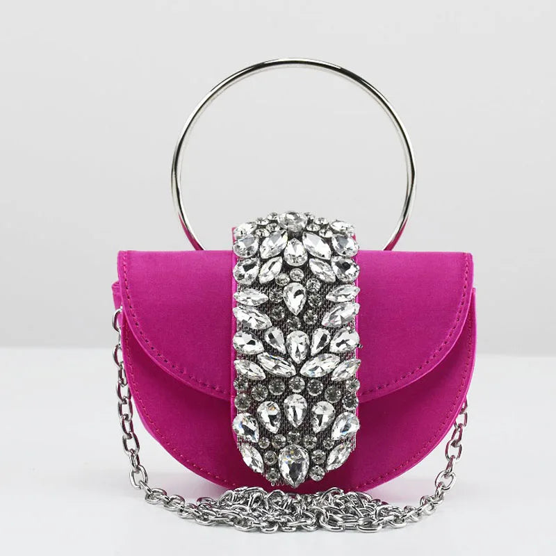 Women Luxury Evening Bags Shiny Rhinestone Clutch Money Purses Fashion Shoulder Bag Handbag Wedding Party Dinner Bag