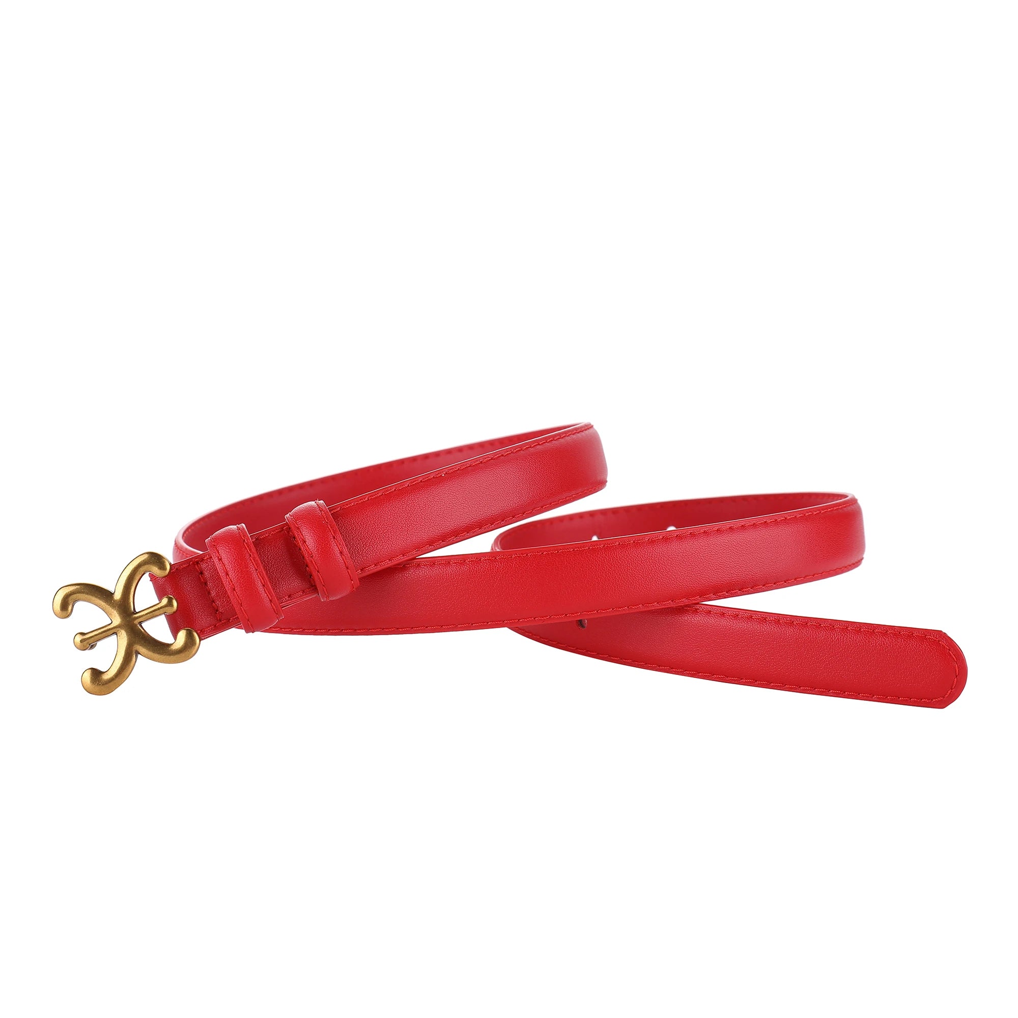 Women's luxury belts fashionable and trendy 1.8CM leather belts body metal buckle head suitable for dress trousers casual wear