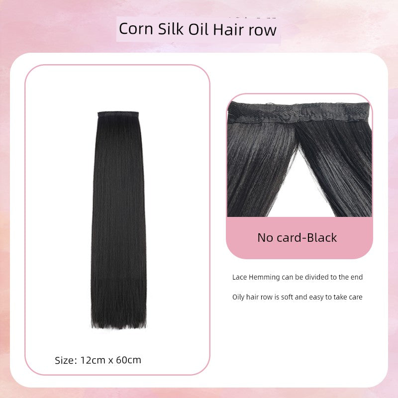 Han Dynasty Micro Oil Hair Pack Wig Set Additional Hair Volume Ancient Costume Style Winding Ring Vertical Ring Modeling Makeup Artist Special Straight Hair Piece