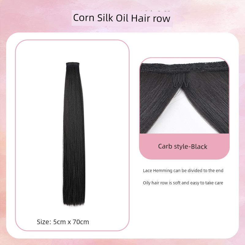 Han Dynasty Micro Oil Hair Pack Wig Set Additional Hair Volume Ancient Costume Style Winding Ring Vertical Ring Modeling Makeup Artist Special Straight Hair Piece