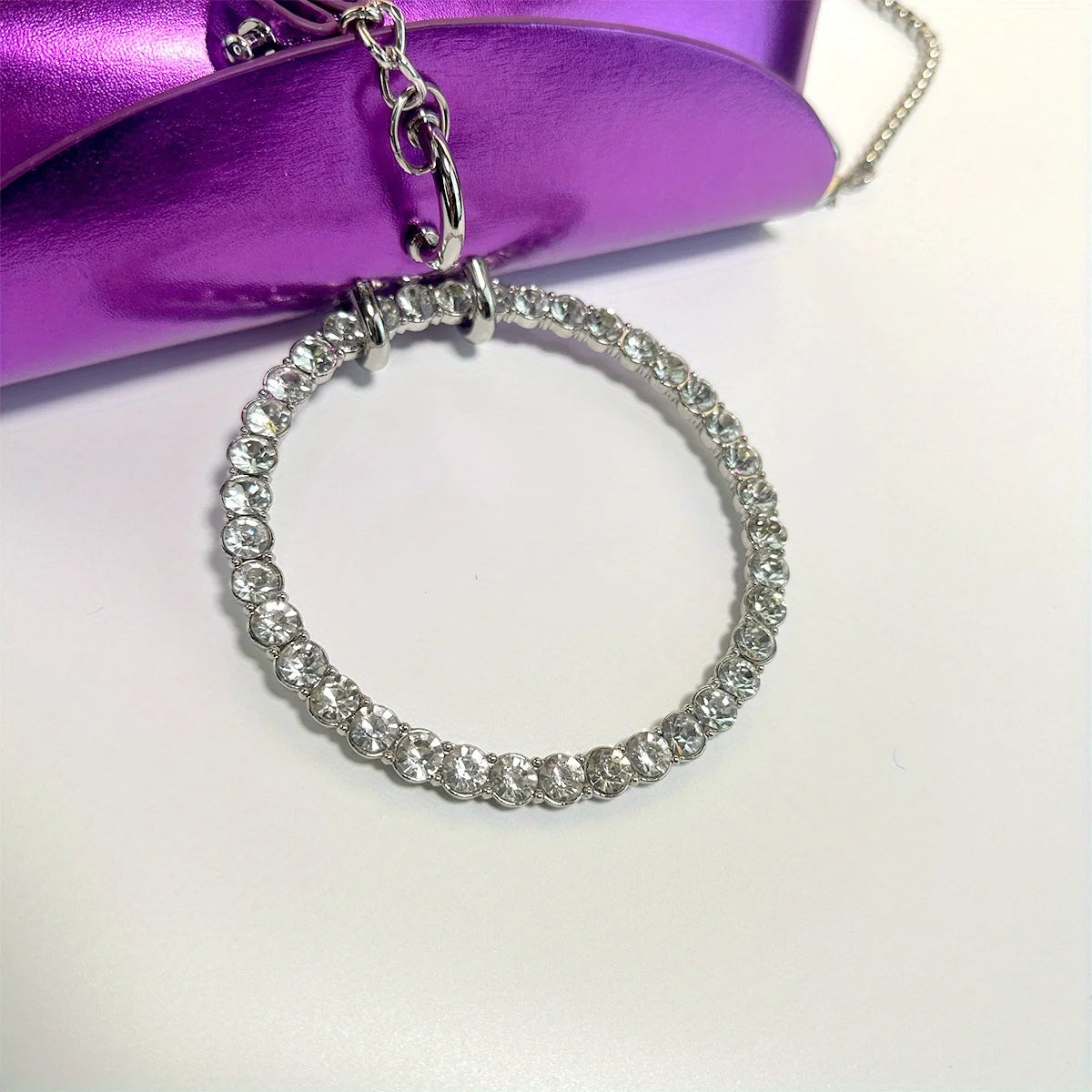 Women's Rectangular Evening Bag-Crystal Embellished Evening Clutch Elegant Party Purse for woman, Luxury Designer Handbags 2025