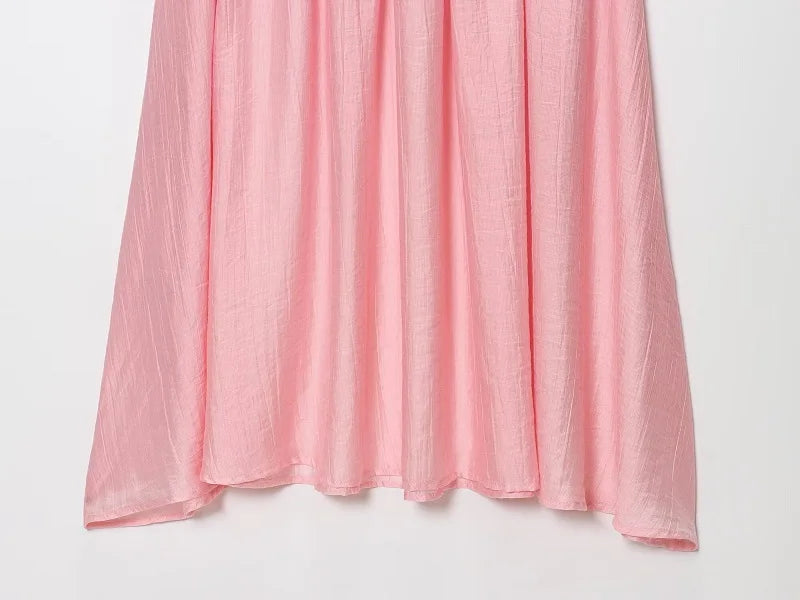 MUJER Pink Knit Skirt Set 2 Piece Woman Pleated Long Skirts for Women off Shoulder Ruffle Top Women's Skirts Set Summer Outfit