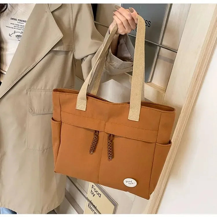 Tote Bags Japanese City Tote Bag Large Fashion College Female Shoulder University Designer Oxford Women Shopping Korean Popular