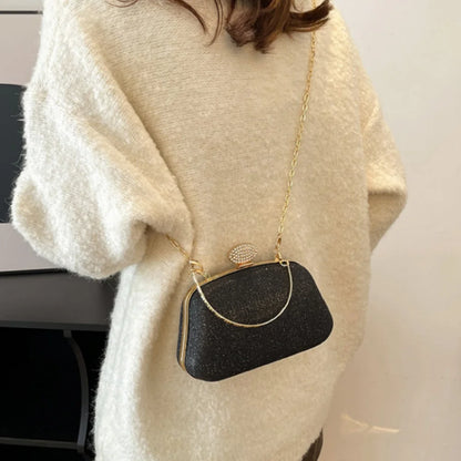 Dinner Shoulder Bag Stylish Evening Bag Wedding Clutch Handbag Black Ladies' Crossbody Bag For Dinner Event Formal Occasion