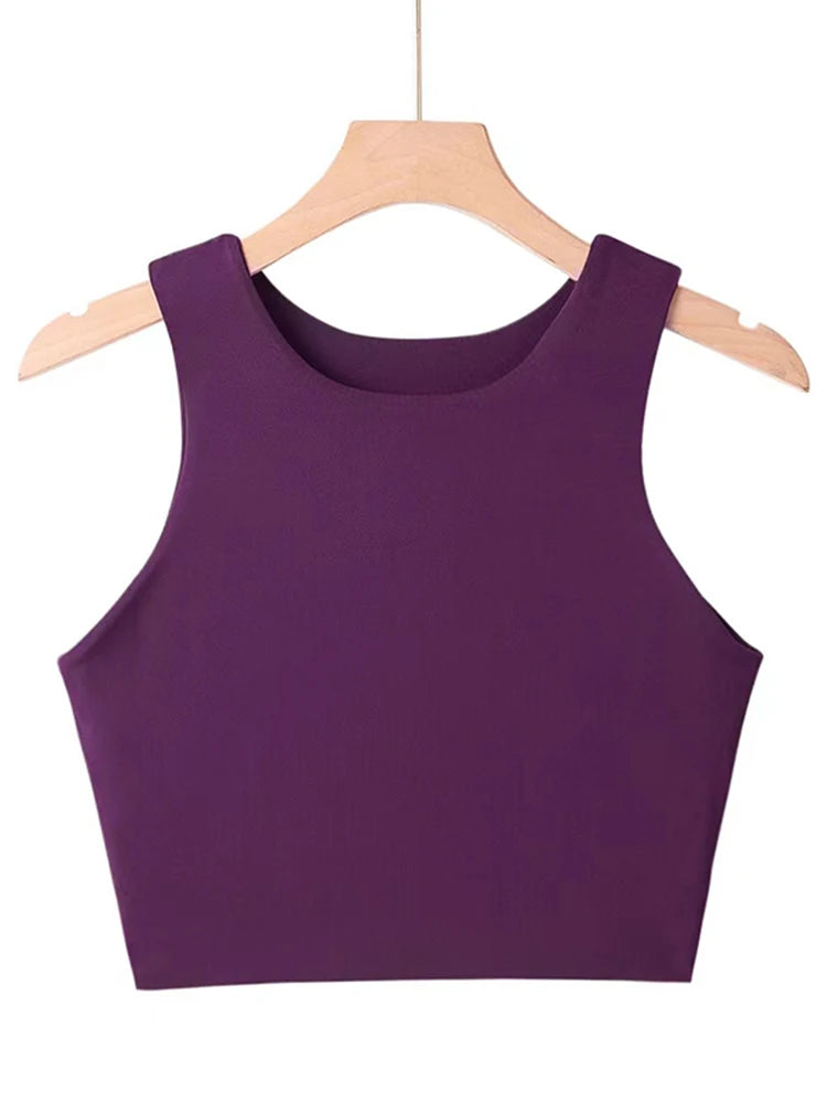 Slim  O-neck  Tanktop
