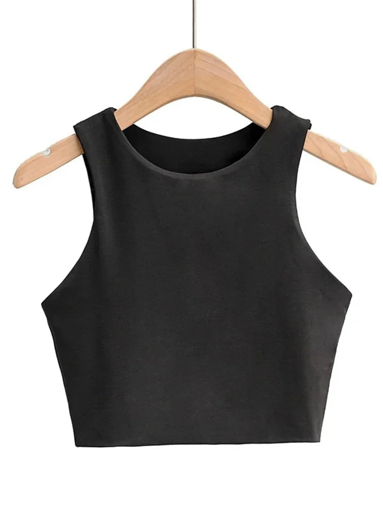 Slim  O-neck  Tanktop