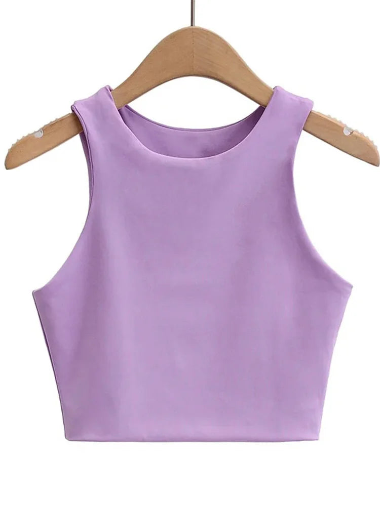 Slim  O-neck  Tanktop