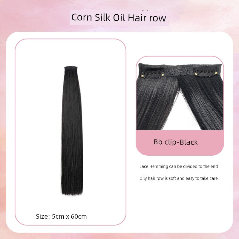 Han Dynasty Micro Oil Hair Pack Wig Set Additional Hair Volume Ancient Costume Style Winding Ring Vertical Ring Modeling Makeup Artist Special Straight Hair Piece