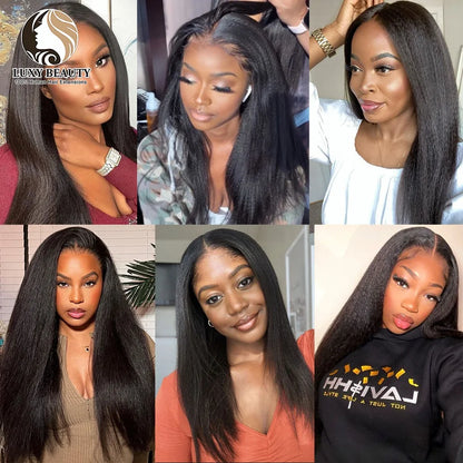 Light Yaki Straight Bundles Human Hair Weaving Natural Black Yaki Straight Human Hair Weft Double Weft Brazilian Remy Hair 100g