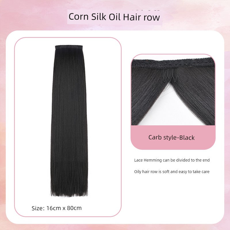 Han Dynasty Micro Oil Hair Pack Wig Set Additional Hair Volume Ancient Costume Style Winding Ring Vertical Ring Modeling Makeup Artist Special Straight Hair Piece