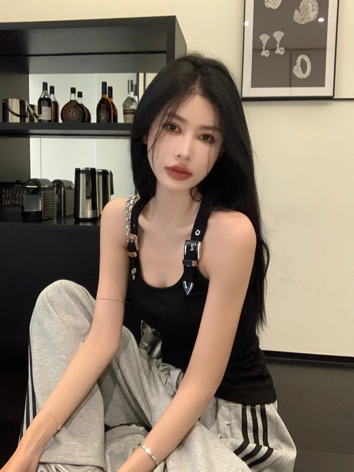 Tanks Women Personality Creativity Casual Trendy All-match Chic Age-reducing Simple Streetwear Solid New Summer Lady Sweet Thin