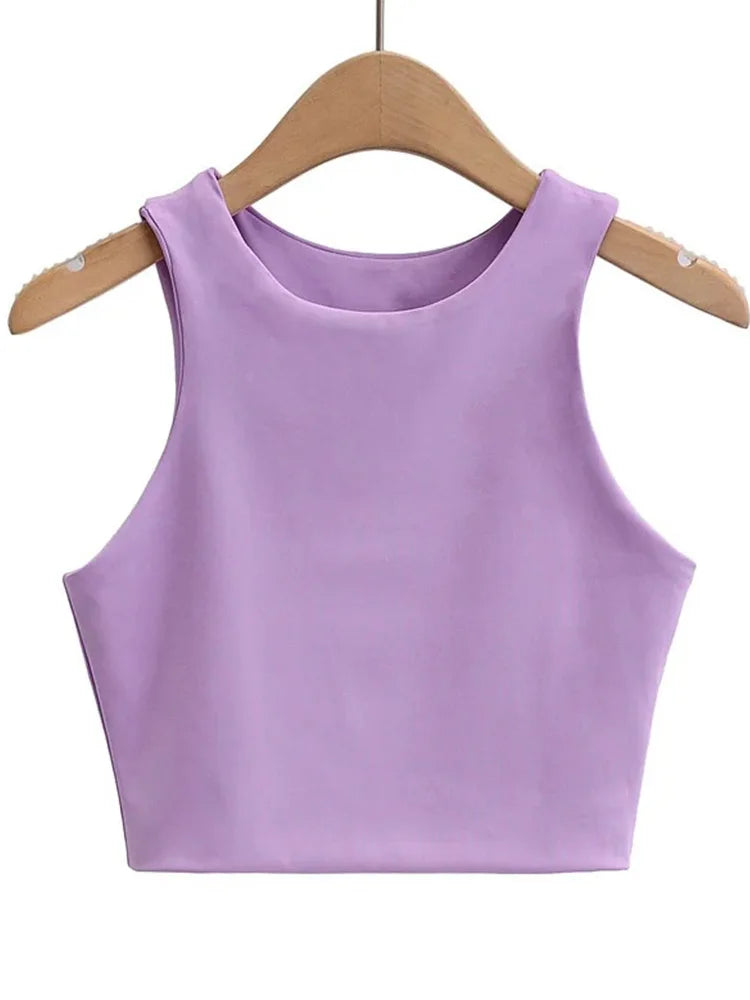 Slim  O-neck  Tanktop