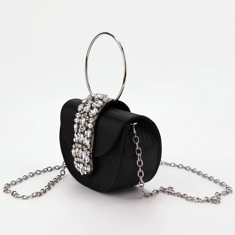 Women Luxury Evening Bags Shiny Rhinestone Clutch Money Purses Fashion Shoulder Bag Handbag Wedding Party Dinner Bag