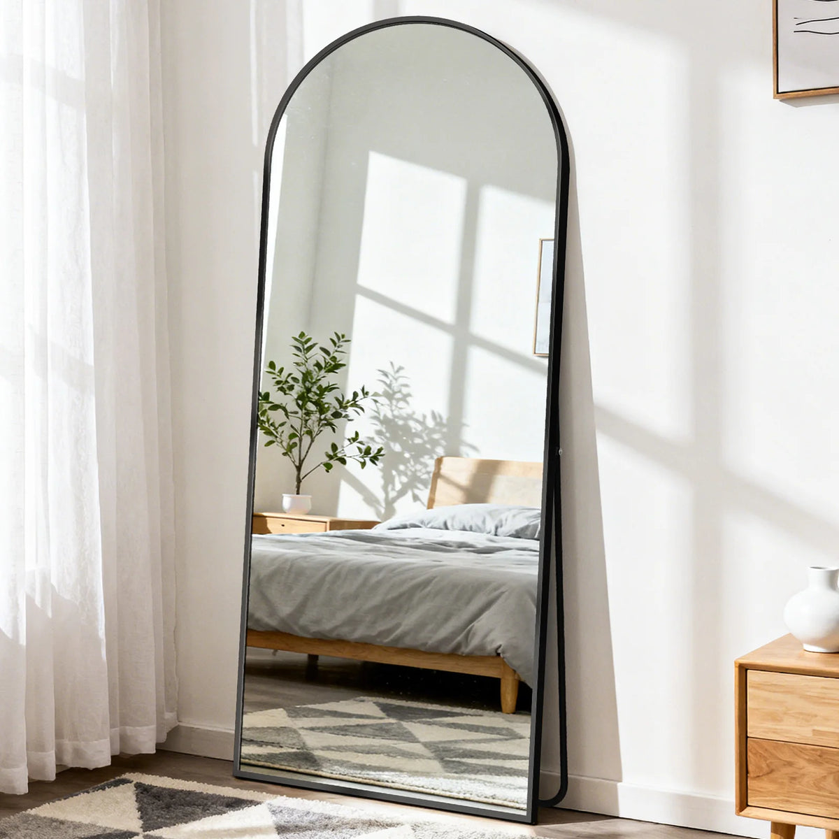 56"x21" Full Length Mirror with Aluminum Alloy Frame