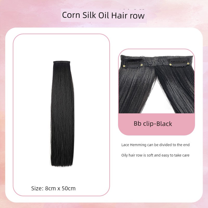 Han Dynasty Micro Oil Hair Pack Wig Set Additional Hair Volume Ancient Costume Style Winding Ring Vertical Ring Modeling Makeup Artist Special Straight Hair Piece