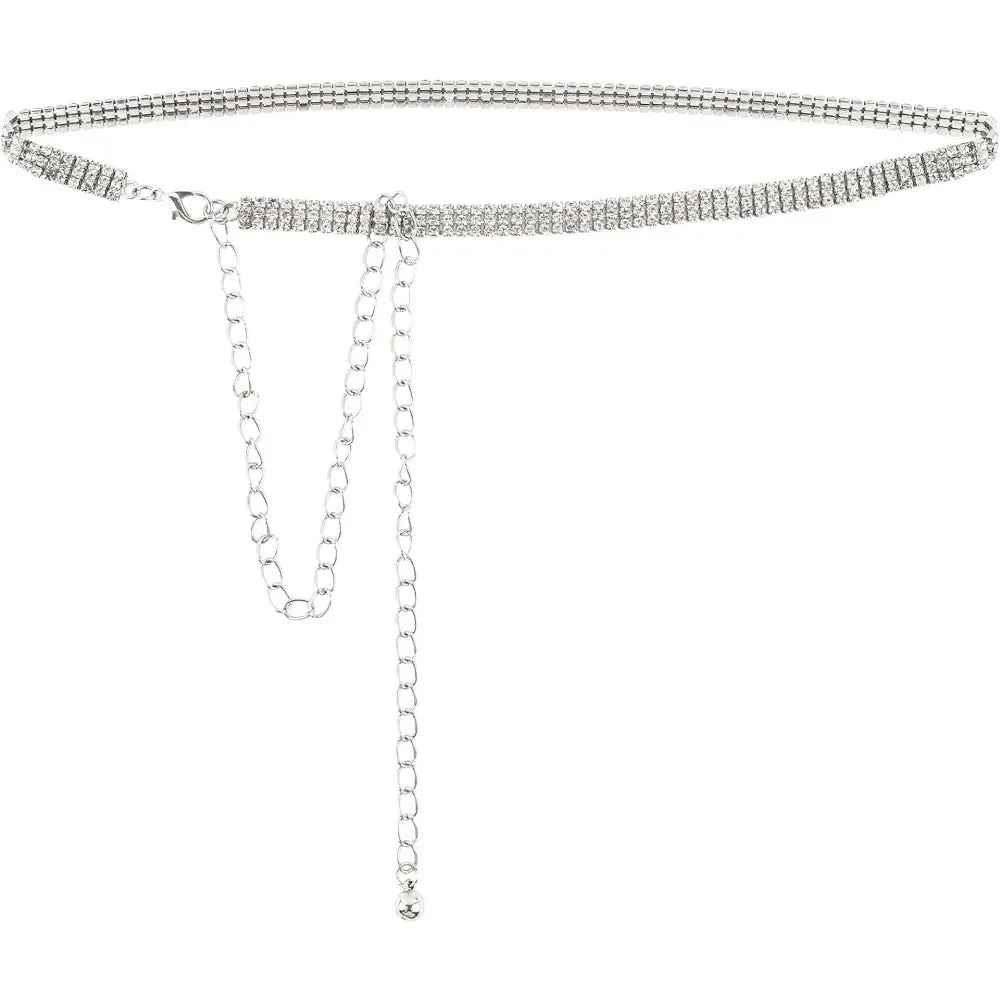 Rhinestone Waist Chain Belt Crystal Belly Chain for Women and Girls