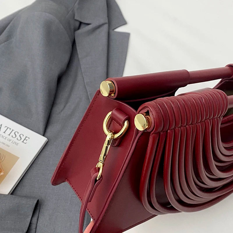 Branded Luxury Evening Clutch Purse For Women Noodles Design Golden Crossbody Bag For Wedding Dinner Party Designer Handbag 2025