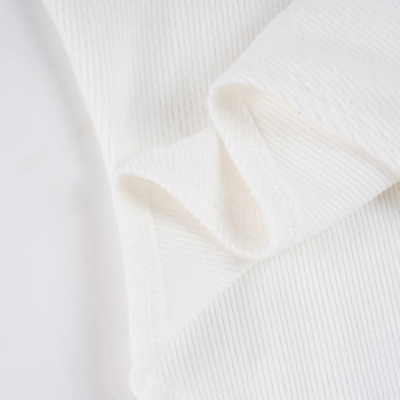 Basic Solid Bodysuits Casual Slim Fit Turtleneck Long Sleeve Ribbed Rompers Women 2025 Autumn Winter Fashion Streetwear Ladies