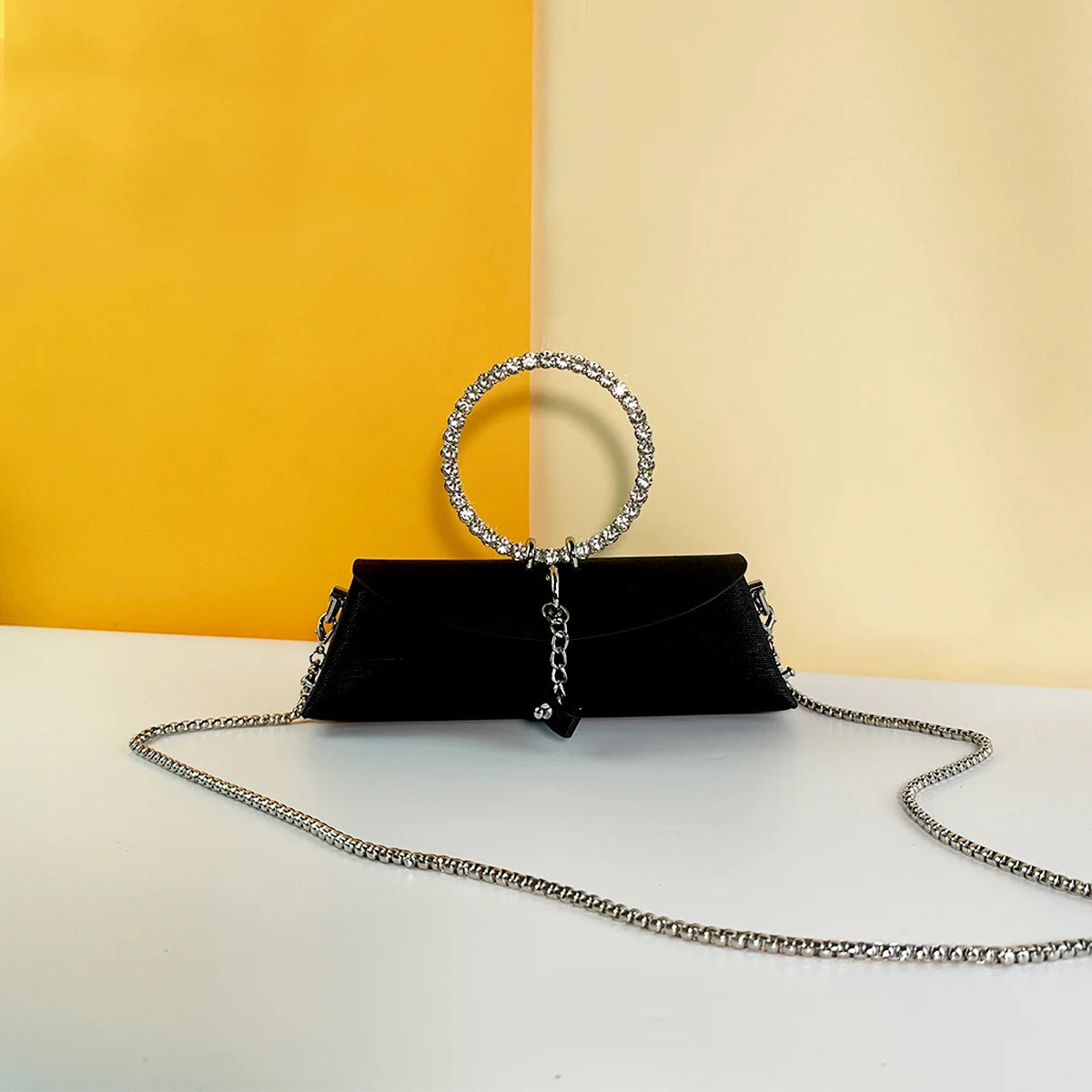 Women's Rectangular Evening Bag-Crystal Embellished Evening Clutch Elegant Party Purse for woman, Luxury Designer Handbags 2025