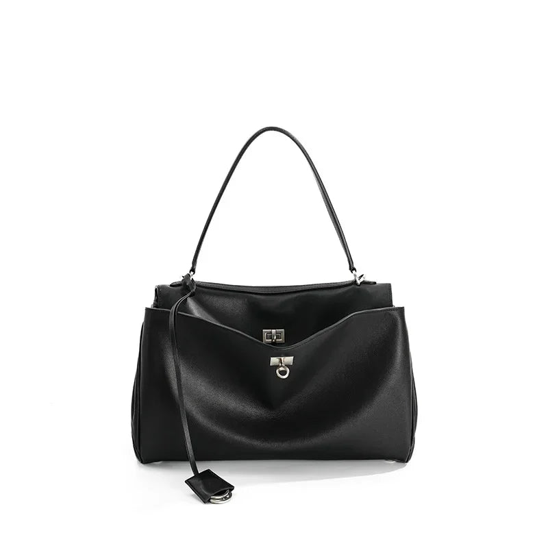 Rodeobag leather handbag, single shoulder crossbody bag, large capacity women's commuting high-end tote bag