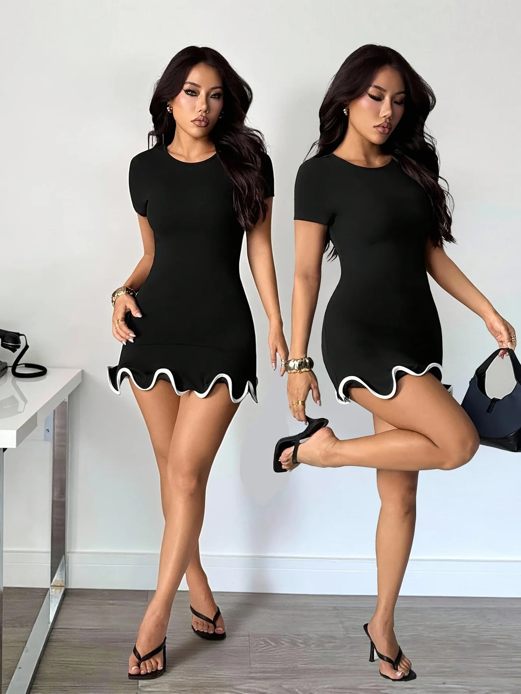 The Ruffled Slim-Fit Mini Dress