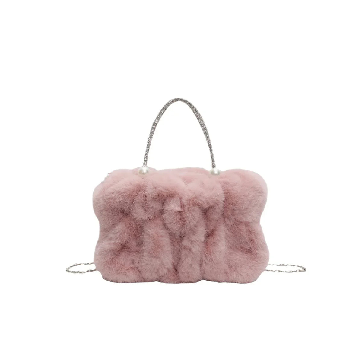 Soft Plush Evening Bags For Elegant Women Fur Dinner Party Clutch Chain Crossbody Winter Warm Luxury Designer Handbags