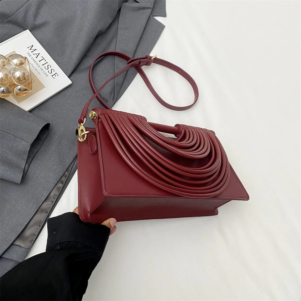 Branded Luxury Evening Clutch Purse For Women Noodles Design Golden Crossbody Bag For Wedding Dinner Party Designer Handbag 2025