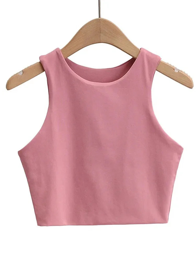 Slim  O-neck  Tanktop